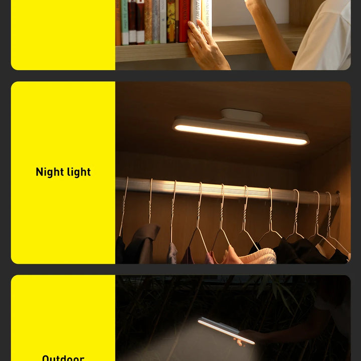 Baseus Magnetic Desk Lamp Hanging LED Table Lamp Chargeable Stepless Dimming Cabinet Night Light Closet Wardrobe Study Read Lamp